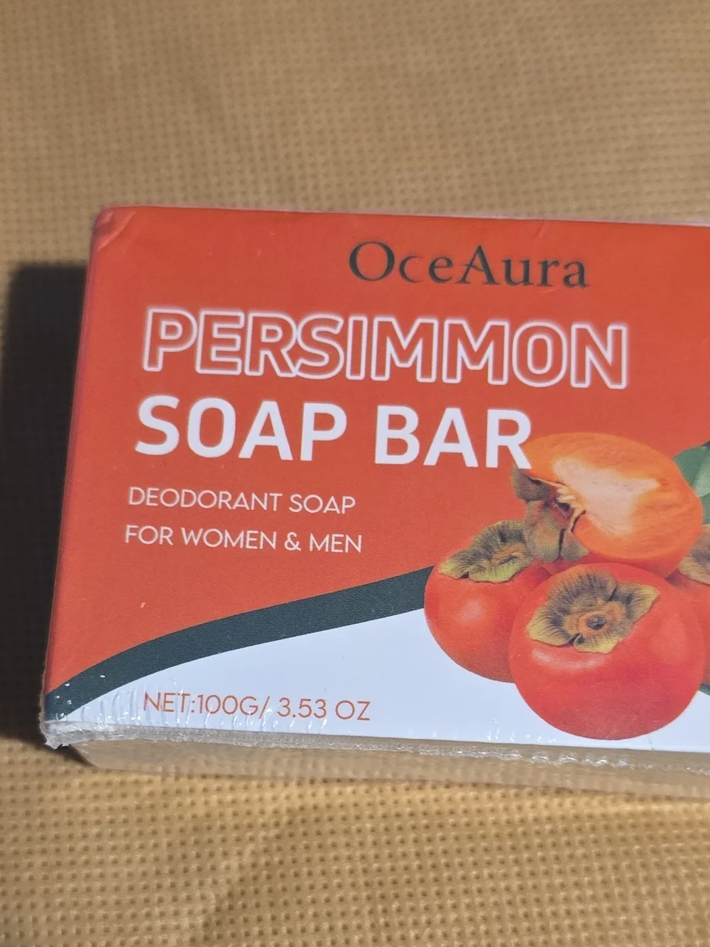 Aura Persimmon Hand Soap Bar - Orange and White